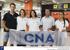 Rebuda de Neus, Martina, Amalia i Laia a l’aeroport de Palma de després del Mundial de 420, 2025