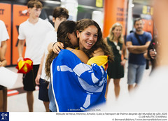 Rebuda de Neus, Martina, Amalia i Laia a l’aeroport de Palma de després del Mundial de 420, 2025