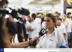 Rebuda de Neus, Martina, Amalia i Laia a l’aeroport de Palma de després del Mundial de 420, 2025