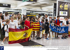 Rebuda de Neus, Martina, Amalia i Laia a l’aeroport de Palma de després del Mundial de 420, 2025