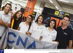 Rebuda de Neus, Martina, Amalia i Laia a l’aeroport de Palma de després del Mundial de 420, 2025